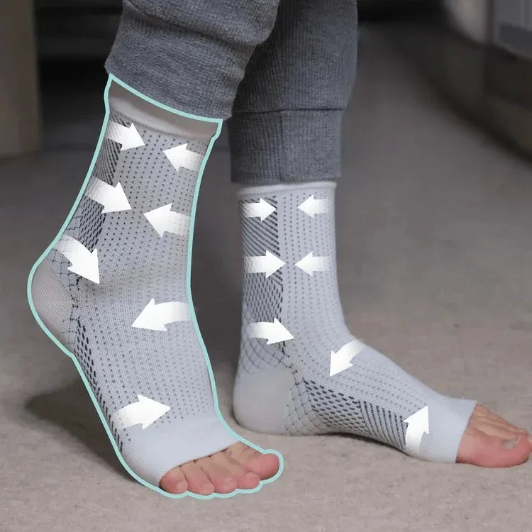 Chaussettes De Contention Pour Pieds Douloureux - Nouveau